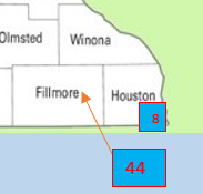 Filmore and Houston Counties